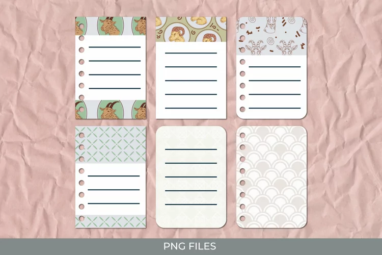 Vintage Goat Seamless Pattern Journaling Area