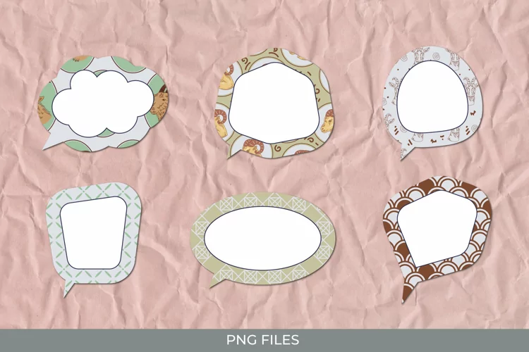Vintage Goat Seamless Pattern Speech Bubbles