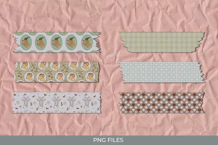 Vintage Goat Seamless Pattern Tape