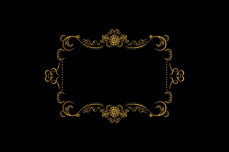 Vintage gold frame ornament decorative element concept eps