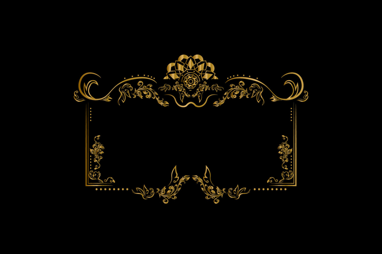 Vintage gold frame ornament decorative element vector eps 10