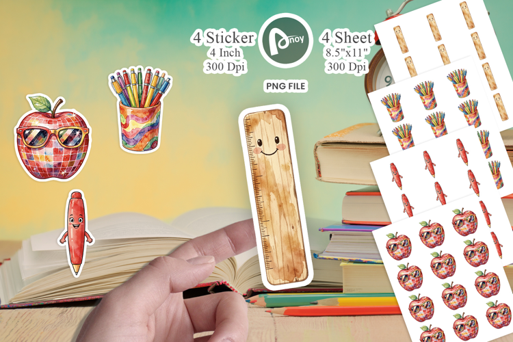 Groovy Teacher Accessory Sticker