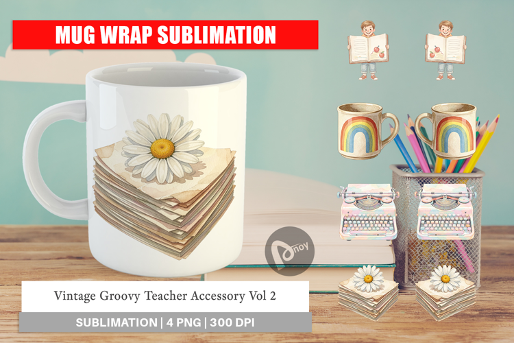 Groovy Teacher Accessory Mug Wrap