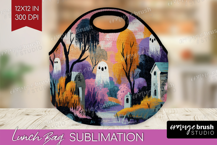 Retro Halloween Lunch Bag - Vintage Lunch Bug PNG