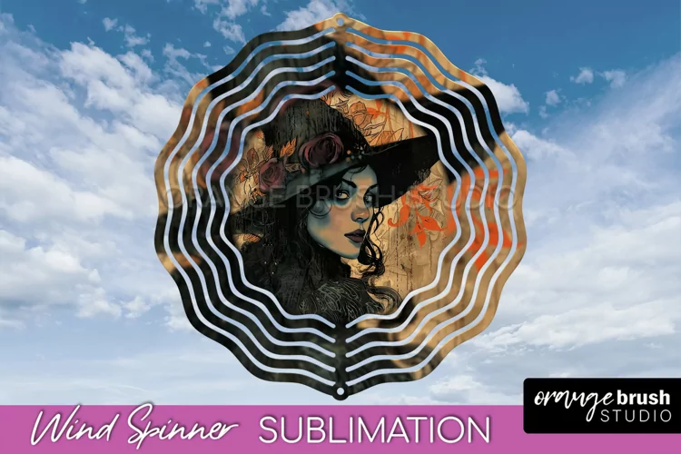 Vintage Halloween Wind Spinner Sublimation - Spooky PNG