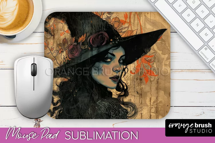 Vintage Halloween Mouse Pad Sublimation - Spooky Halloween