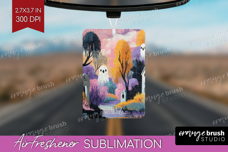 Retro Halloween Air Freshener PNG - Vintage PNG Sublimation
