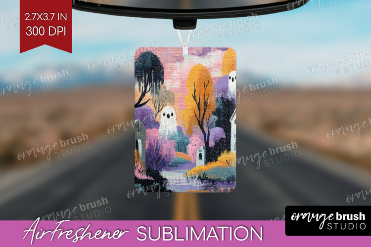 Retro Halloween Air Freshener PNG - Vintage PNG Sublimation