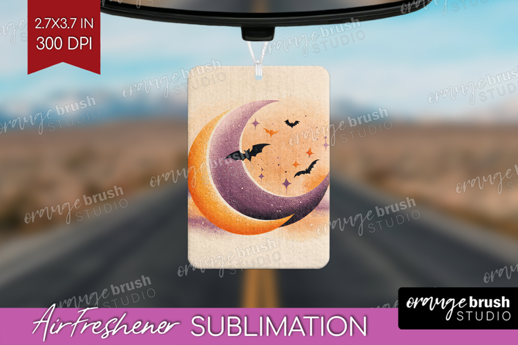 Retro Halloween Air Freshener PNG - Vintage PNG Sublimation