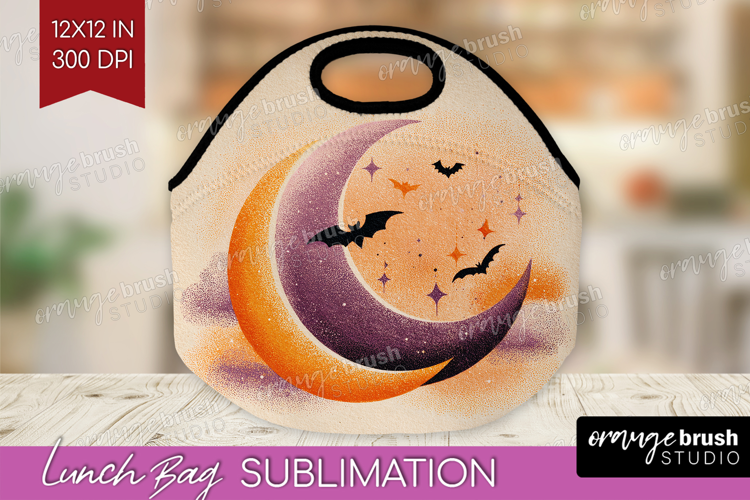 Retro Halloween Lunch Bag - Vintage Lunch Bug PNG