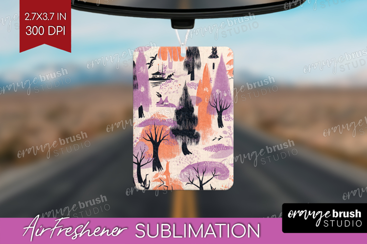 Retro Halloween Air Freshener PNG - Vintage PNG Sublimation