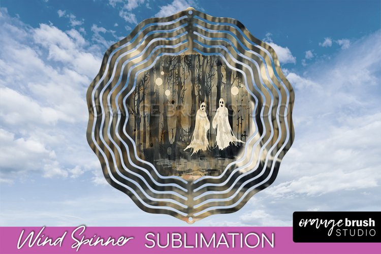 Vintage Halloween Wind Spinner Sublimation - Spooky PNG
