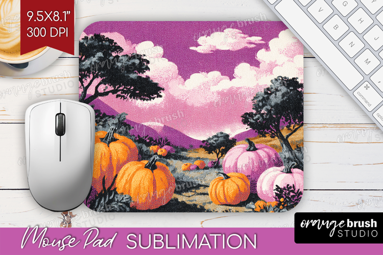 Retro Halloween Mouse Pad Sublimation - Vintage Mousepad PNG