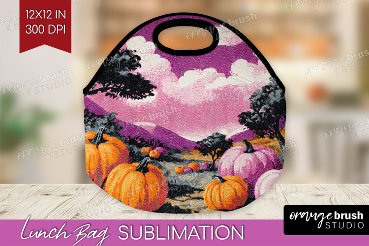 Retro Halloween Lunch Bag - Vintage Lunch Bug PNG