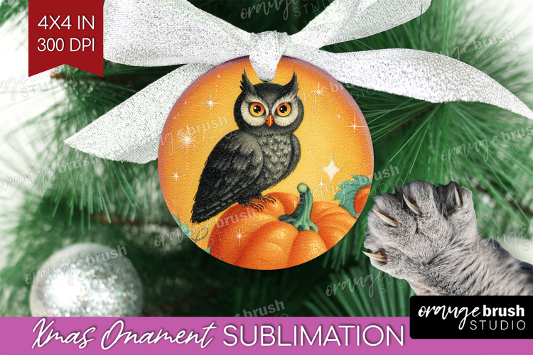 Retro Halloween Ornament PNG - Vintage PNG Sublimation