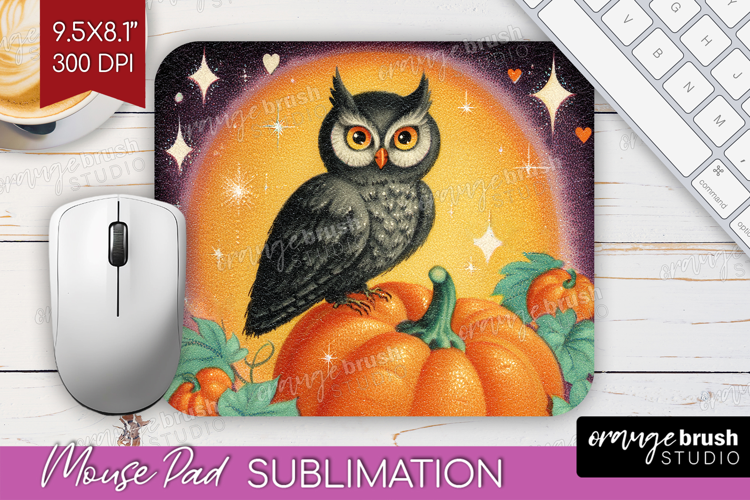 Retro Halloween Mouse Pad Sublimation - Vintage Mousepad PNG