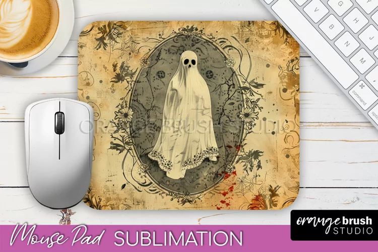 Vintage Halloween Mouse Pad Sublimation - Spooky Halloween