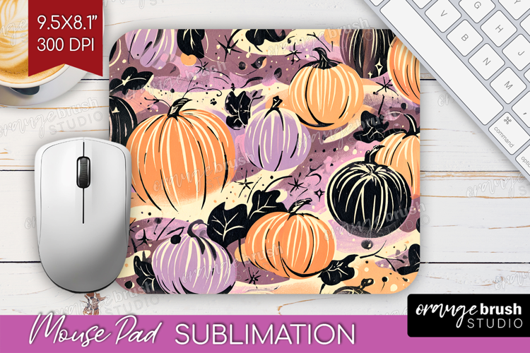 Retro Halloween Mouse Pad Sublimation - Vintage Mousepad PNG