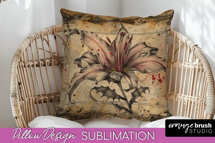 Vintage Halloween Pillow Sublimation, Spooky Pillow Cover