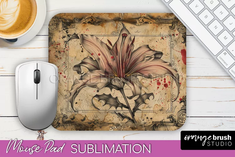 Vintage Halloween Mouse Pad Sublimation - Spooky Halloween