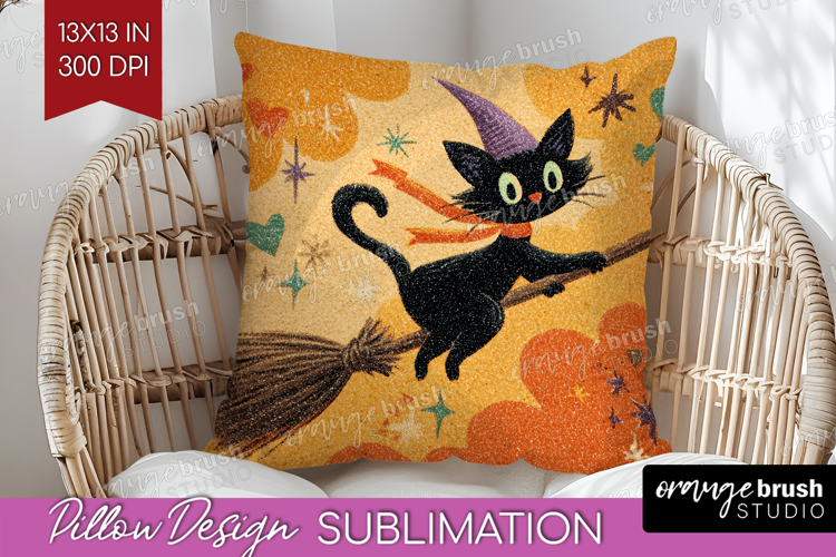 Retro Halloween Pillow Sublimation - Vintage Pillow Cover