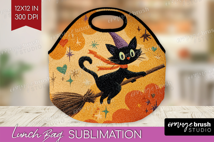 Retro Halloween Lunch Bag - Vintage Lunch Bug PNG