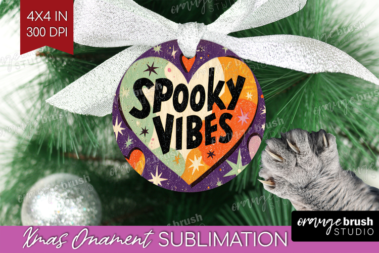 Retro Halloween Ornament PNG - Vintage PNG Sublimation