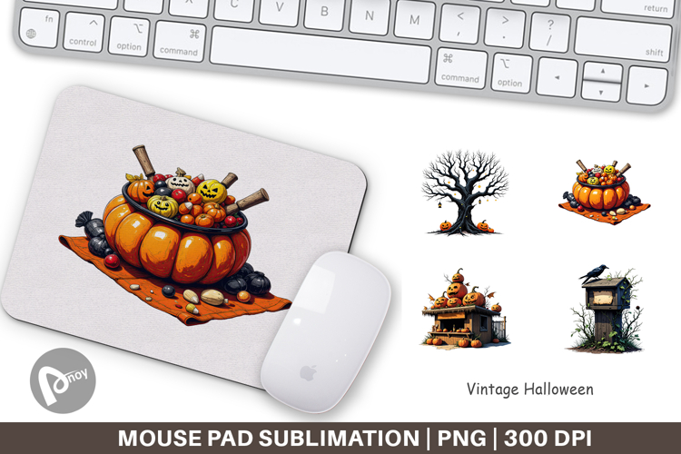 Mouse Pad Vintage Halloween example image 1