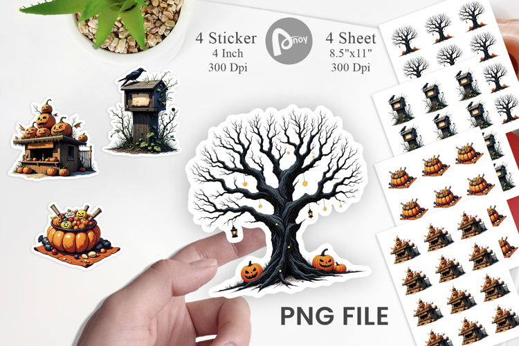 Vintage Halloween Sticker