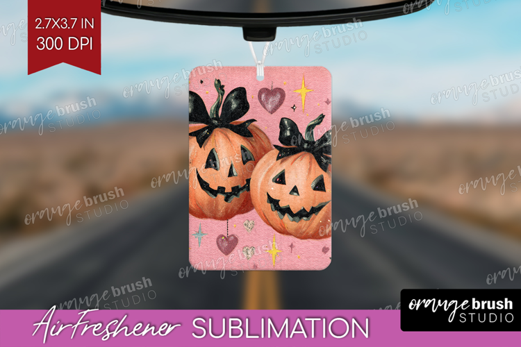 Retro Halloween Air Freshener PNG - Vintage PNG Sublimation