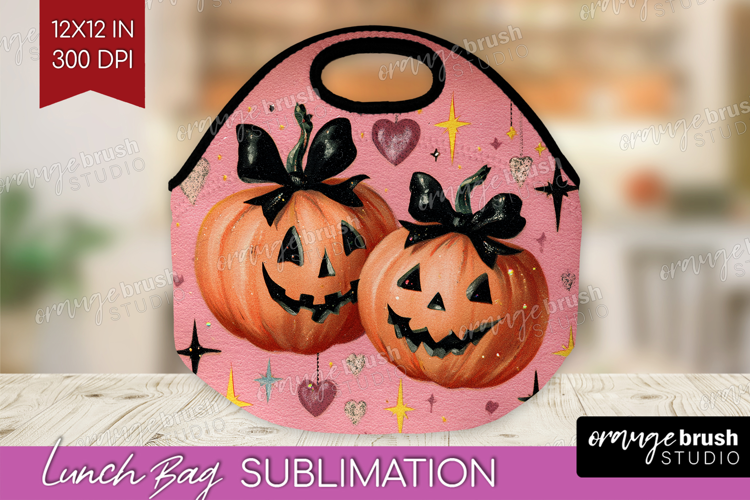 Retro Halloween Lunch Bag - Vintage Lunch Bug PNG