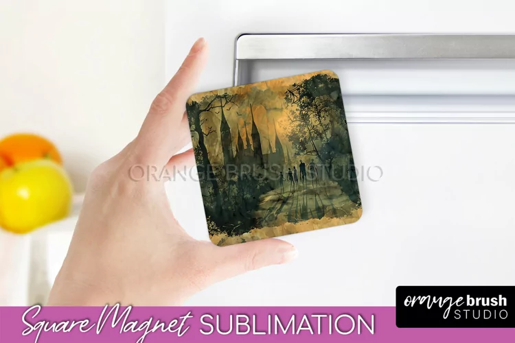 Vintage Halloween Magnet Sublimation Spooky Halloween Magnet