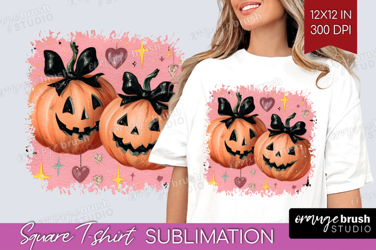 Retro Halloween Square Tshirt Background - Vintage PNG