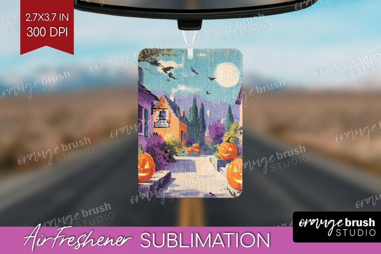 Retro Halloween Air Freshener PNG - Vintage PNG Sublimation