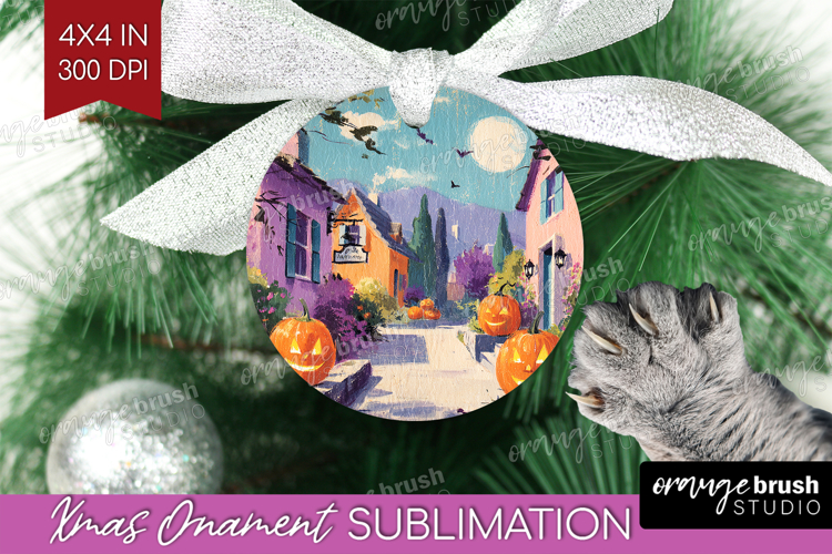Retro Halloween Ornament PNG - Vintage PNG Sublimation