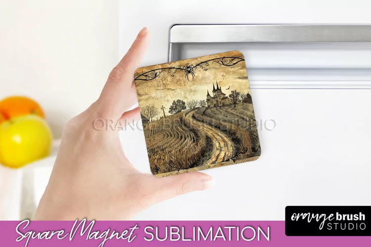Vintage Halloween Magnet Sublimation Spooky Halloween Magnet