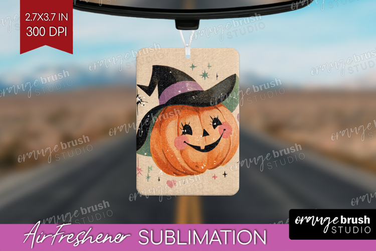 Retro Halloween Air Freshener PNG - Vintage PNG Sublimation