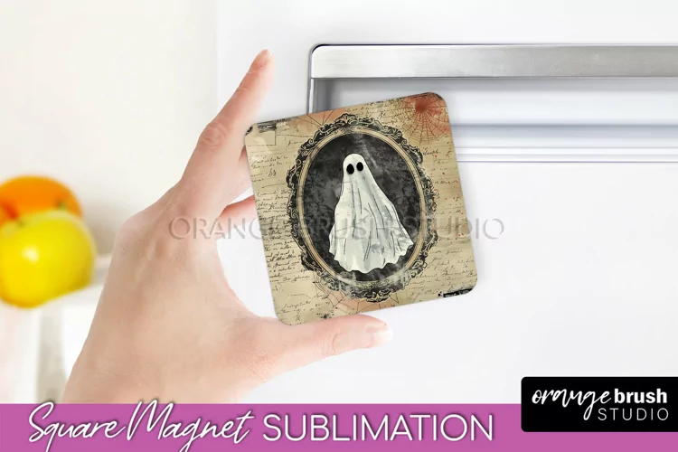Vintage Halloween Magnet Sublimation Spooky Halloween Magnet