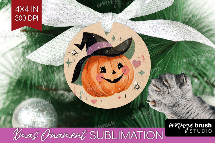 Retro Halloween Ornament PNG - Vintage PNG Sublimation