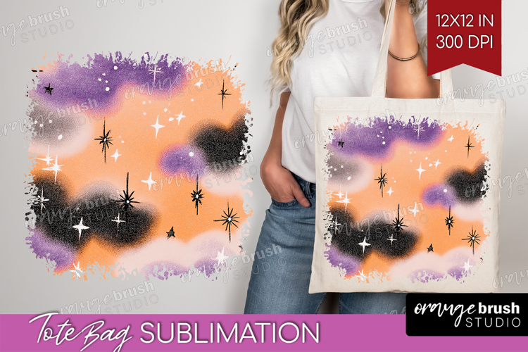 Retro Halloween Tote Bag - Vintage Tote Bag PNG Sublimation