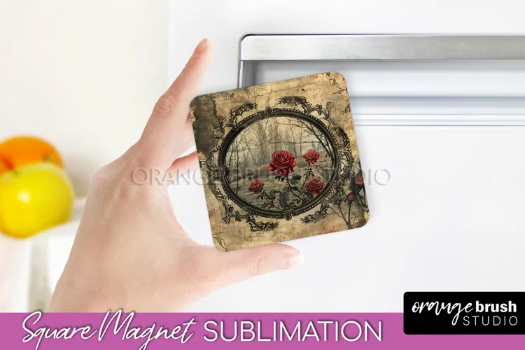 Vintage Halloween Magnet Sublimation Spooky Halloween Magnet