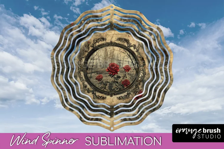 Vintage Halloween Wind Spinner Sublimation - Spooky PNG