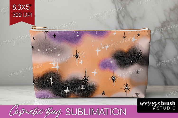 Retro Halloween Cosmetic Bag - Vintage Makeup Bag PNG