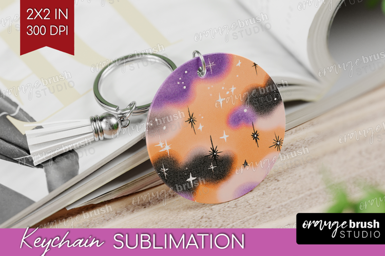 Retro Halloween Keychain PNG - Vintage Keychain Sublimation
