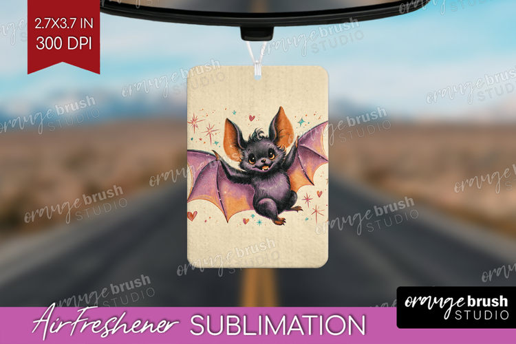 Retro Halloween Air Freshener PNG - Vintage PNG Sublimation