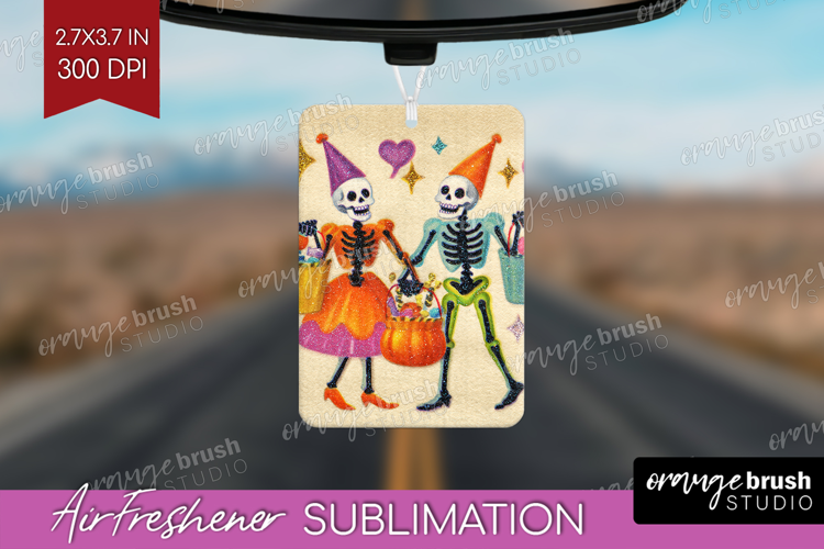 Retro Halloween Air Freshener PNG - Vintage PNG Sublimation