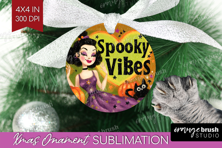 Retro Halloween Ornament PNG - Vintage PNG Sublimation