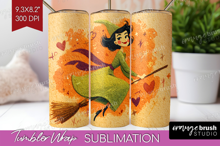 Retro Halloween Tumbler Wrap - Vintage Tumbler PNG