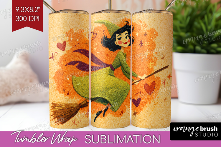 Retro Halloween Tumbler Wrap - Vintage Tumbler PNG