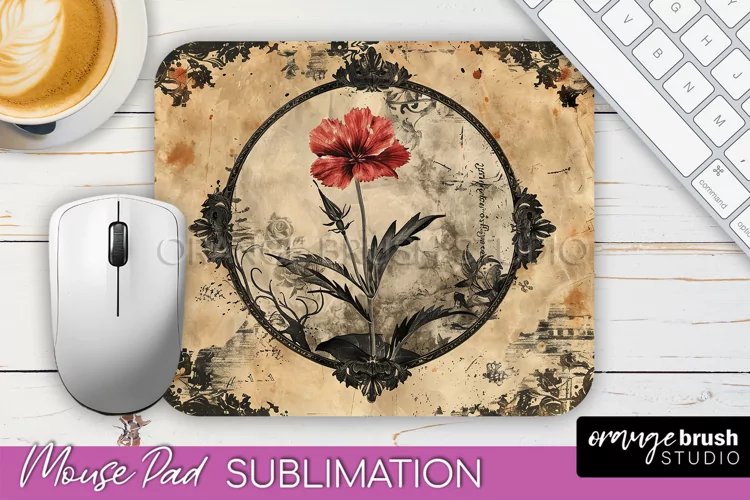 Vintage Halloween Mouse Pad Sublimation - Spooky Halloween